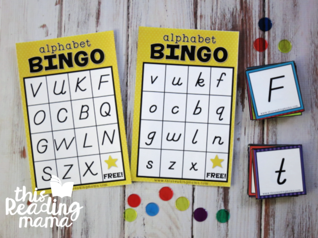 Alphabet BINGO Boards and Cards - Print Font