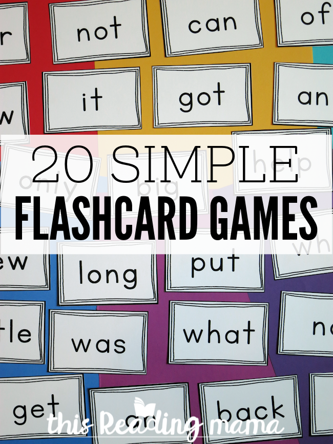 20 Simple Flashcard Games - This Reading Mama