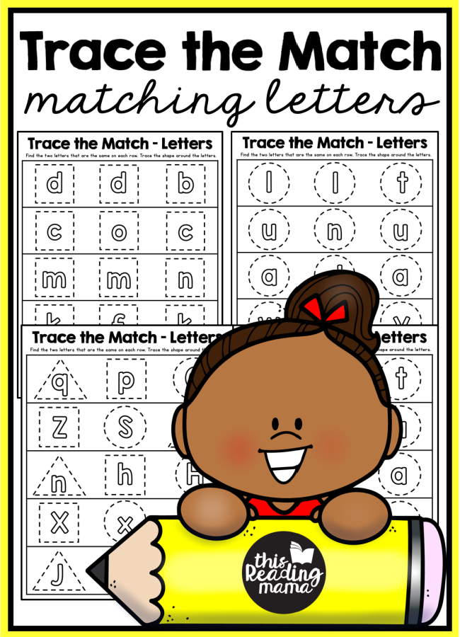 Matching Letters Tracing Pages - This Reading Mama