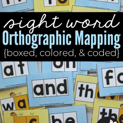 Sight Word Orthographic Mapping Color Cards