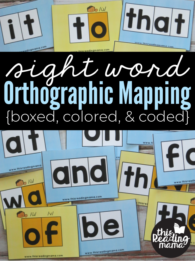 Sight Word Orthographic Mapping Cards - Boxed, Colored, & Coded - This Reading Mama