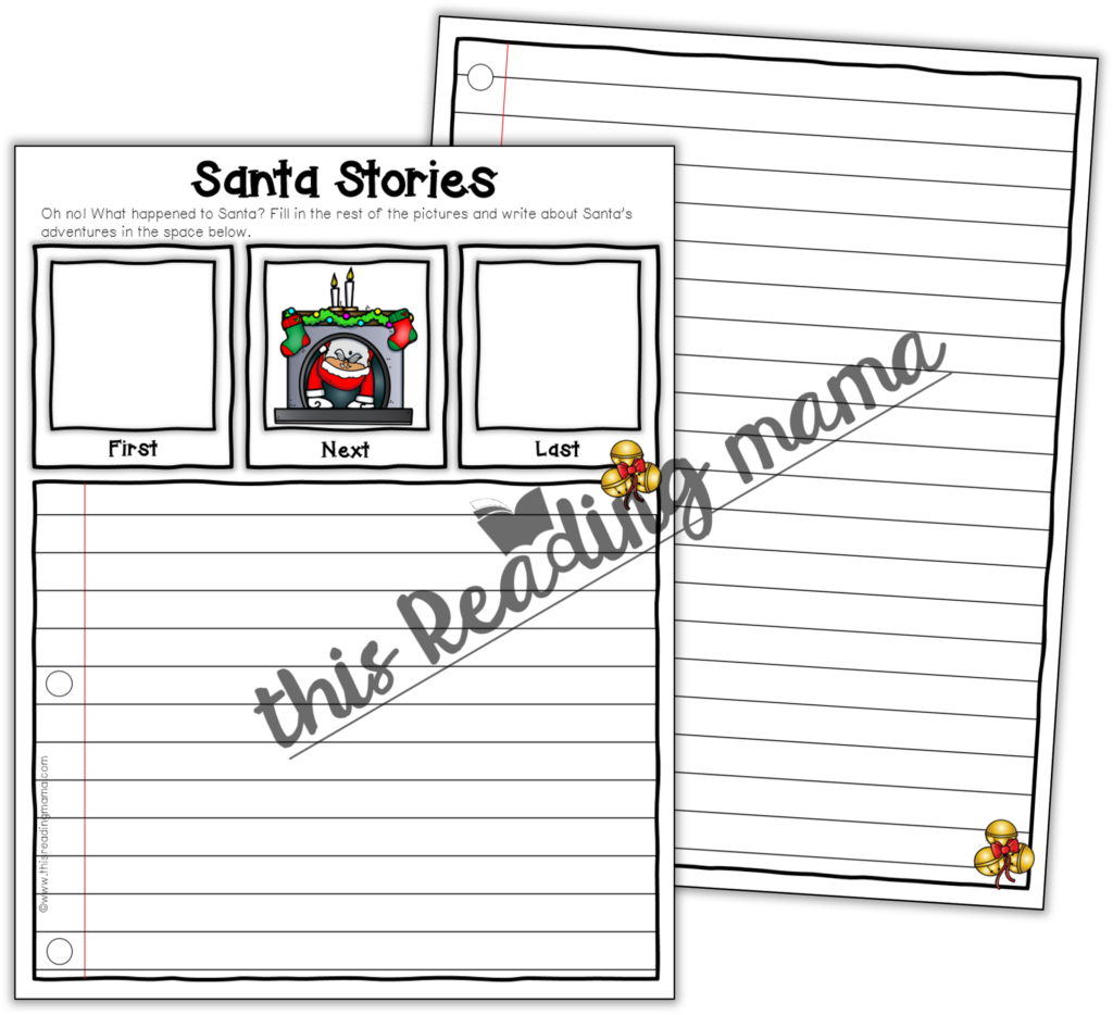 Christmas Picture Writing Prompts Example - Santa Stories - This Reading Mama