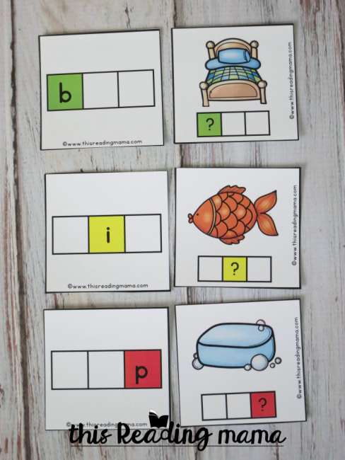 Phoneme Memory Match Games - examples for beginning, middle, and end cards