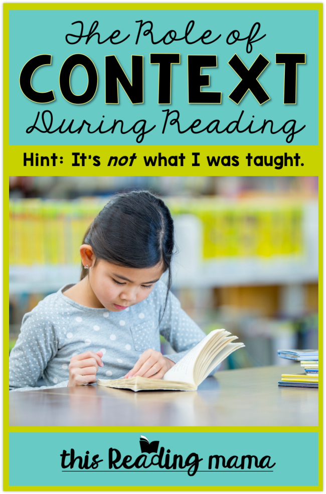 Using Context During Reading - The Role of Context - This Reading Mama