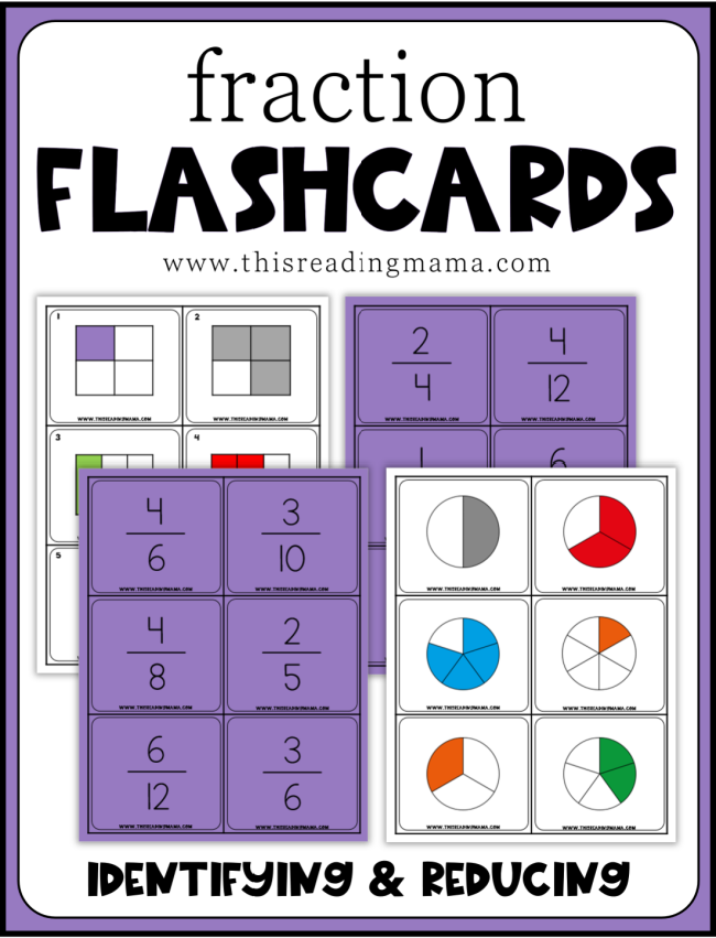 FREE Fraction Flashcards - This Reading Mama