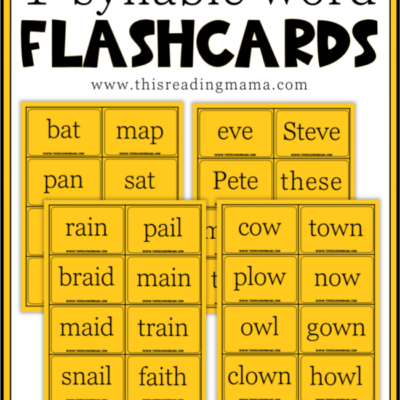 One-Syllable Words Flashcards