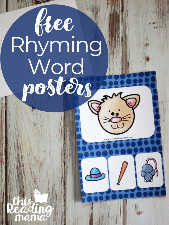 FREE Rhyming Word Posters - This Reading Mama