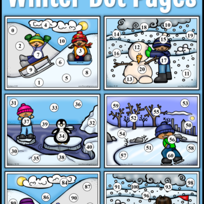 Winter Number Dot Pages