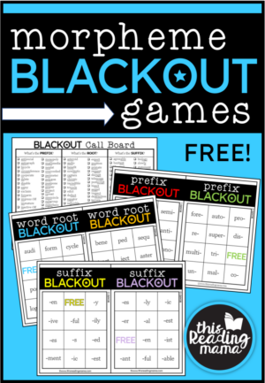 Morpheme BLACKOUT Games - This Reading Mama